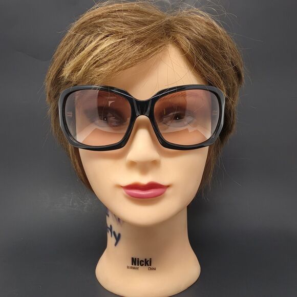 Y2K Oakley Women\'s Script Wrap Sunglasses Black Frame Gradient Lenses Case Bag main image 12